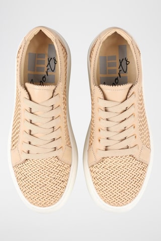 Baskets plateformes en cuir - Beige