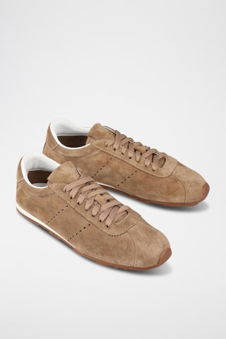 Baskets en nubuck - Marron clair