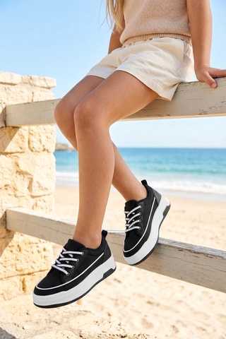 Sneakers plateformes - Noir et blanc