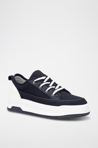 Sneakers plateformes - Bleu marine et blanc