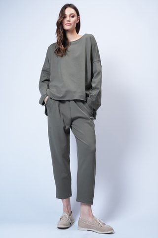 T-shirt oversize et pantalon - Kaki