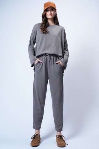 T-shirt oversize et pantalon - Gris foncé