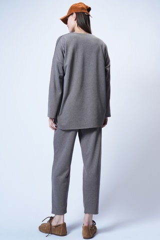 T-shirt oversize et pantalon - Gris foncé