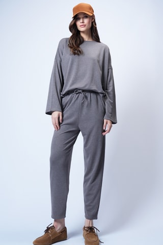 T-shirt oversize et pantalon - Gris foncé