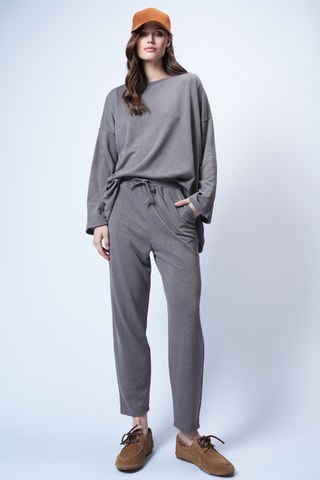 T-shirt oversize et pantalon - Gris foncé