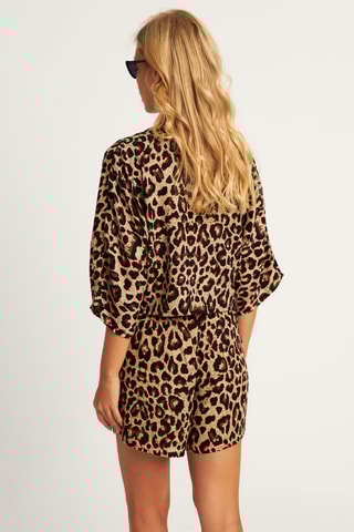 Crop top et short - Camel et noir