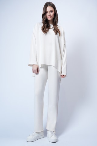 T-shirt oversize et pantalon - Ecru