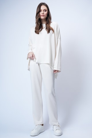 T-shirt oversize et pantalon - Ecru