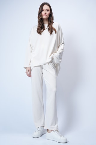 T-shirt oversize et pantalon - Ecru