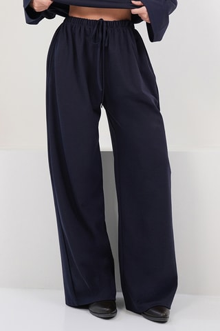 Blouse et pantalon palazzo - Bleu marine