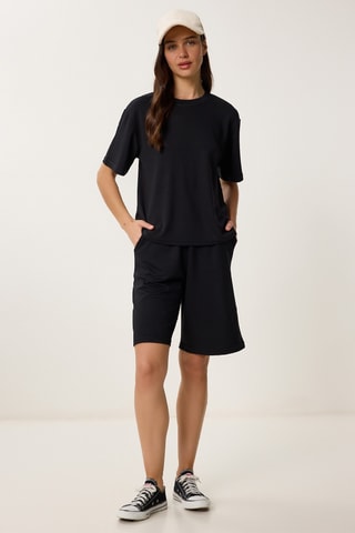 T-shirt et bermuda - Noir