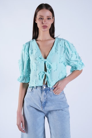 Chemisier court - Turquoise