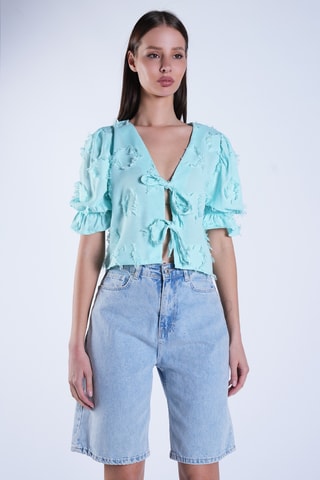 Chemisier court - Turquoise