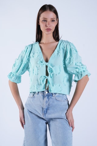 Chemisier court - Turquoise