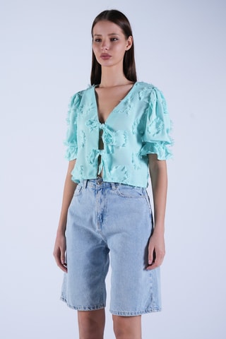 Chemisier court - Turquoise