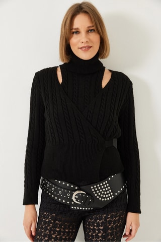 Top et gilet portefeuille - Noir