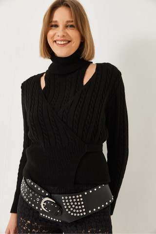 Top et gilet portefeuille - Noir