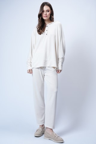 Sweat à capuche et pantalon - Ecru