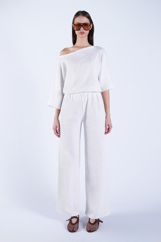 Blouse et pantalon palazzo - Ecru