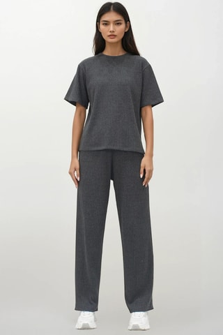 T-shirt et pantalon - Anthracite chiné