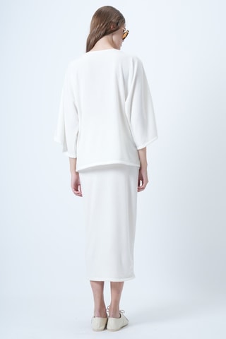 Blouse et jupe fourreau - Ecru