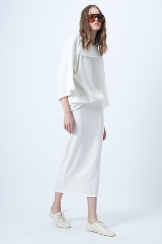 Blouse et jupe fourreau - Ecru