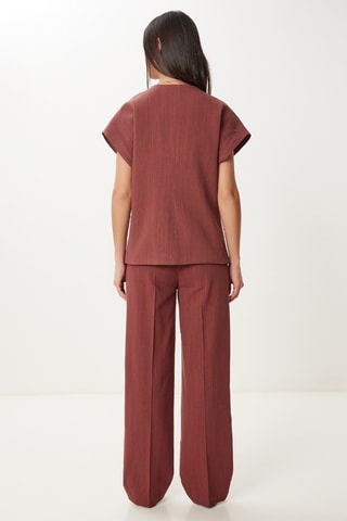 Chemisier et pantalon - Rouge brique