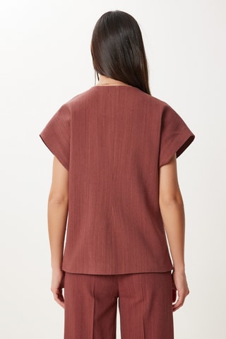 Chemisier et pantalon - Rouge brique