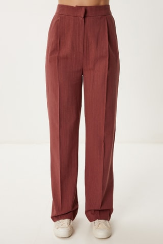 Chemisier et pantalon - Rouge brique