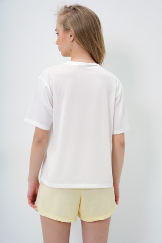 T-shirt et short - Blanc et jaune