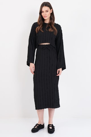 Blouse et jupe midi - Noir