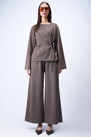 Veste portefeuille et pantalon - Marron