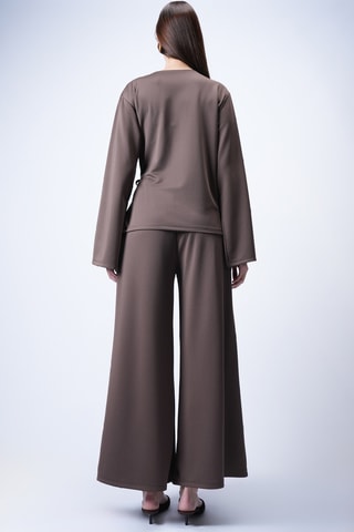 Veste portefeuille et pantalon - Marron