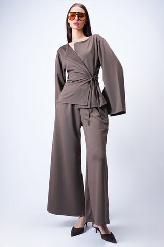 Veste portefeuille et pantalon - Marron