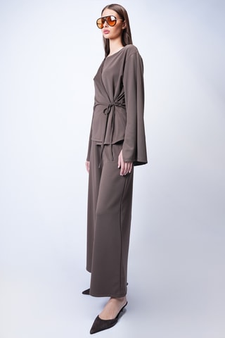 Veste portefeuille et pantalon - Marron