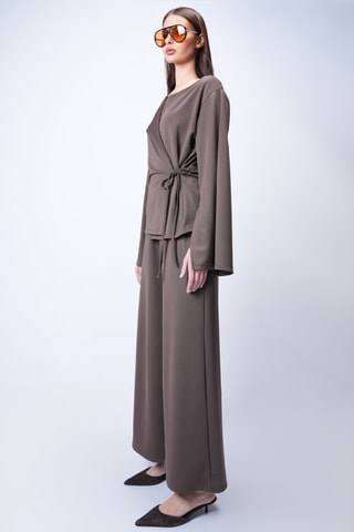 Veste portefeuille et pantalon - Marron