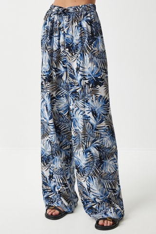 Pantalon palazzo - Bleu marine et noir