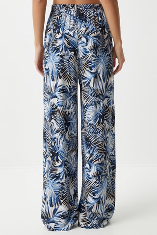 Pantalon palazzo - Bleu marine et noir