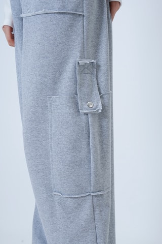 Jogger taille haute - Blanc chiné
