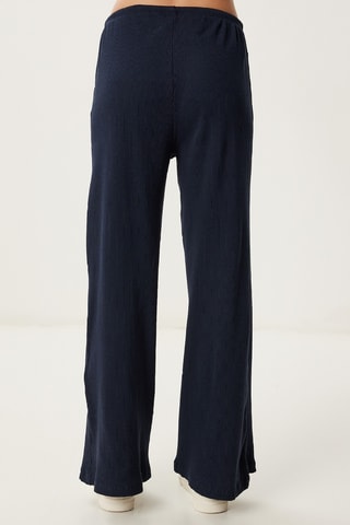 Pantalon wide legs - Bleu marine