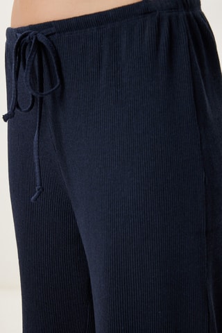 Pantalon wide legs - Bleu marine