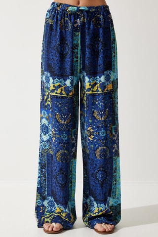 Pantalon palazzo - Bleu