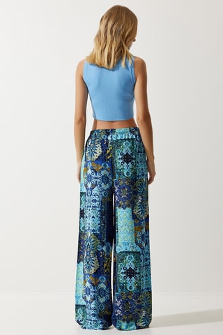 Pantalon palazzo - Bleu
