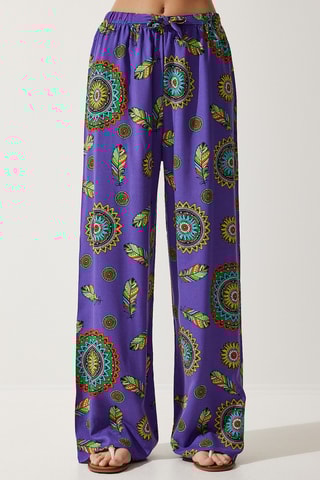 Pantalon palazzo - Violet