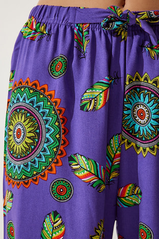 Pantalon palazzo - Violet