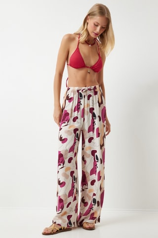 Pantalon palazzo - Ecru