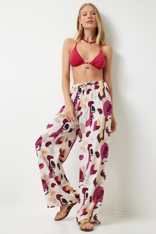 Pantalon palazzo - Ecru