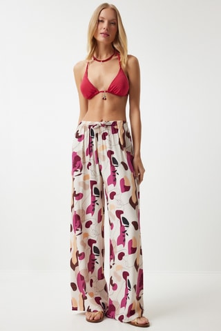 Pantalon palazzo - Ecru