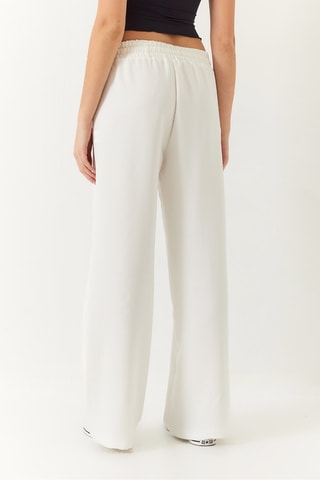 Pantalon palazzo taille haute - Blanc