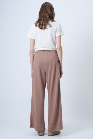 Pantalon palazzo taille haute - Beige